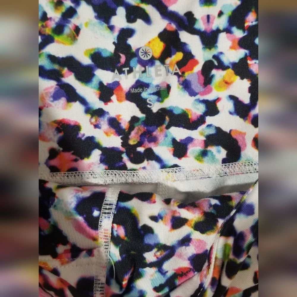 Athleta Chaturanga Watercolor High Rise Cropped Leggings, Women's Small - Picture 4 of 5
